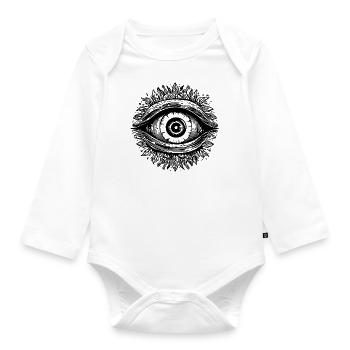 Auge Augen Augenarzt - Baby Bio-Langarm-Body - Weiß - Vorne