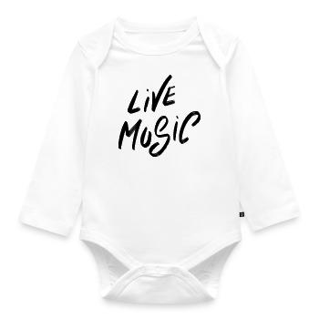 Live-Musik! - Baby Bio-Langarm-Body - Weiß - Vorne
