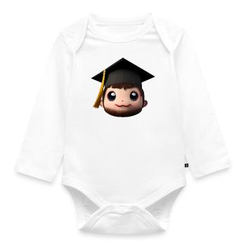 Bachelor's degree Graduate School-leaving certificate - Organic Longsleeve Baby Bodysuit - white - Front