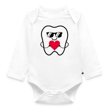 Lunettes de soleil Zahn Smile - Body Bébé bio manches longues - blanc - Devant