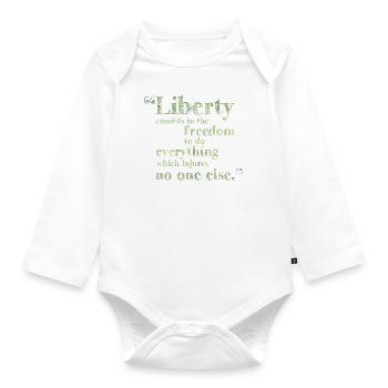 Freedom Human Rights - Organic Longsleeve Baby Bodysuit - white - Front