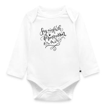 Prinzessin - Baby Bio-Langarm-Body - Weiß - Vorne