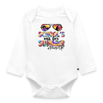 Abschlussfeier 2024 Abiturfeier - Baby Bio-Langarm-Body - Weiß - Vorne