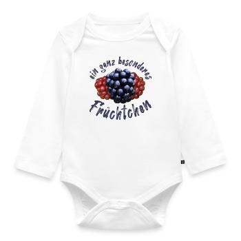 Früchtchen Bengel Göre - Baby Bio-Langarm-Body - Weiß - Vorne