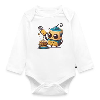 Robo-Chef - Body Bébé bio manches longues - blanc - Devant