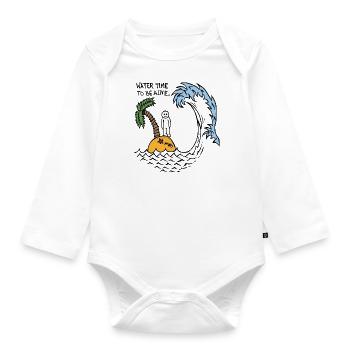 Water Time To Be Alive - Organic Longsleeve Baby Bodysuit - white - Front