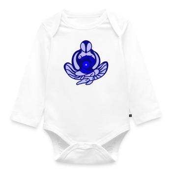 Goal. Success, motivation and concentration - Organic Longsleeve Baby Bodysuit - white - Front