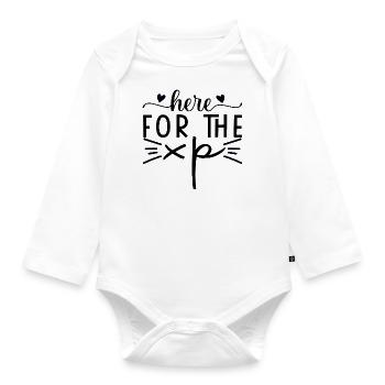 Here for the xp - Organic Longsleeve Baby Bodysuit - white - Front