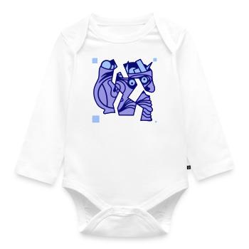 Status. Hidden truth of self-expression - Organic Longsleeve Baby Bodysuit - white - Front