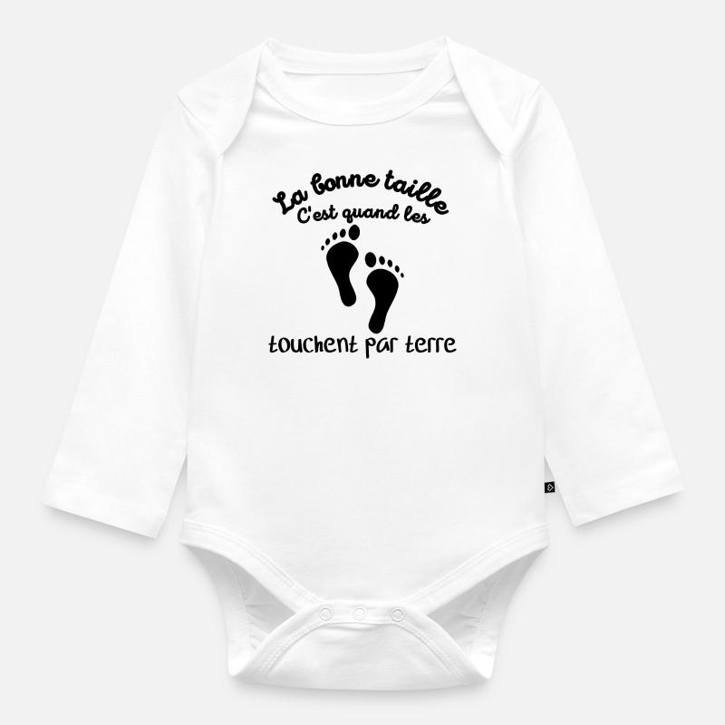 La bonne taille - Body Bébé bio manches longues - blanc