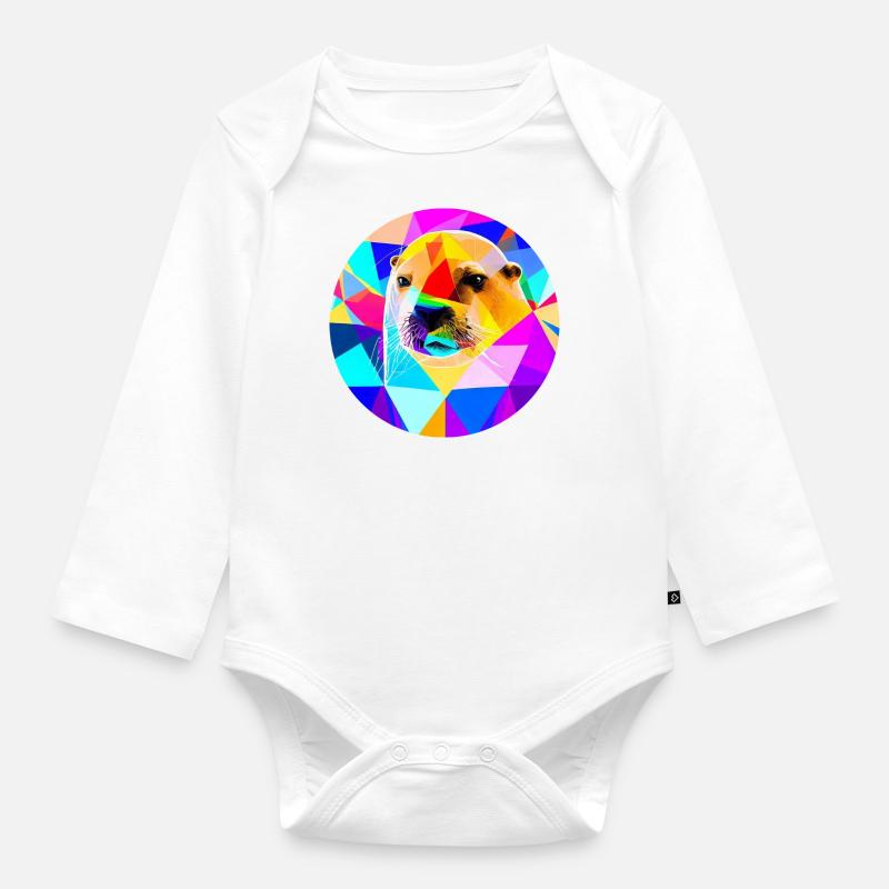 Otarie - Body Bébé bio manches longues - blanc