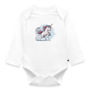 Enchanted Flight - Organic Longsleeve Baby Bodysuit - white - Front