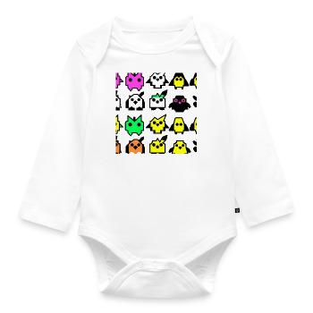 Angry Invaders - Baby Bio-Langarm-Body - Weiß - Vorne