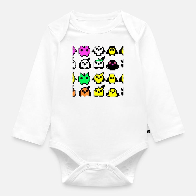 Angry Invaders - Baby Bio-Langarm-Body - Weiß