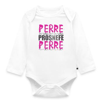 PERRE PROSNEFE - Baby Bio-Langarm-Body - Weiß - Vorne