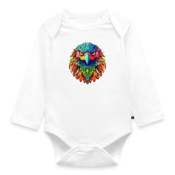 Eagle arc en ciel - Body Bébé bio manches longues - blanc - Devant