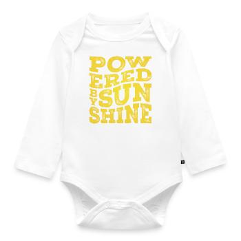 Powered by SunShine - Baby Bio-Langarm-Body - Weiß - Vorne