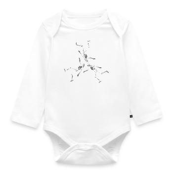 skeleton - Organic Longsleeve Baby Bodysuit - white - Front