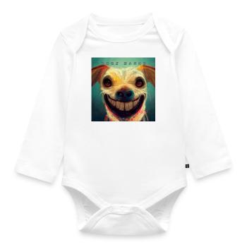Dogz Barks - Organic Longsleeve Baby Bodysuit - white - Front