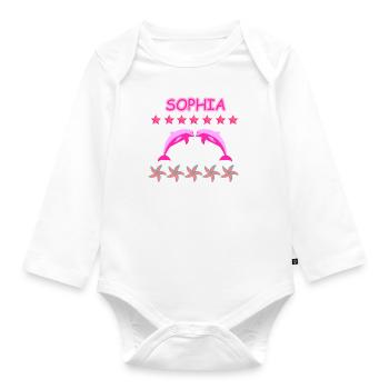 Sophia - Body Bébé bio manches longues - blanc - Devant
