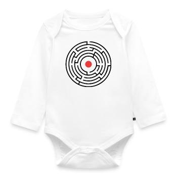 labyrinth - Baby Bio-Langarm-Body - Weiß - Vorne