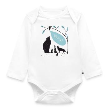 Tiere - Baby Bio-Langarm-Body - Weiß - Vorne