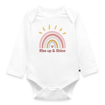Rise up & Shine - Organic Longsleeve Baby Bodysuit - white - Front