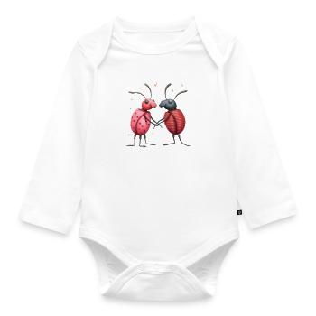 Insekt Beziehung - Baby Bio-Langarm-Body - Weiß - Vorne