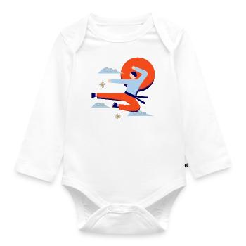 chinese, asian, china, japanese, japan, cute - Baby Bio-Langarm-Body - Weiß - Vorne