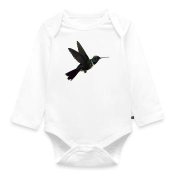 Hummingbird, Bird, Nature, Animals, Wilderness - Organic Longsleeve Baby Bodysuit - white - Front