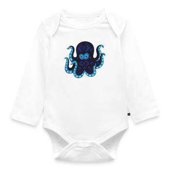 Meerestiere - Baby Bio-Langarm-Body - Weiß - Vorne