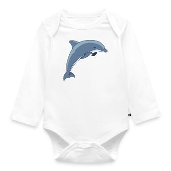 Meerestiere - Baby Bio-Langarm-Body - Weiß - Vorne