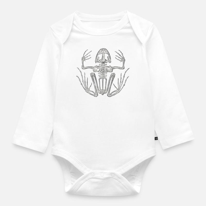 Frosch - Baby Bio-Langarm-Body - Weiß