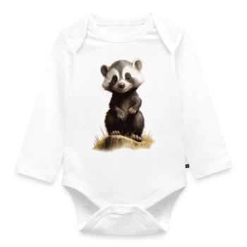 süßer Frechdachs - Baby Bio-Langarm-Body - Weiß - Vorne