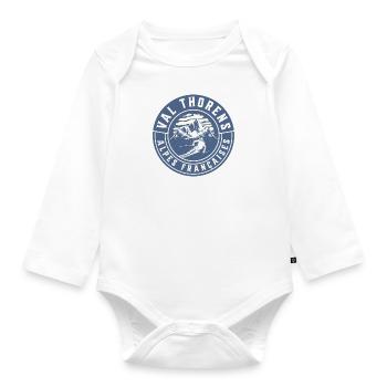 Val Thorens France Vintage Alpine Skiing - Organic Longsleeve Baby Bodysuit - white - Front