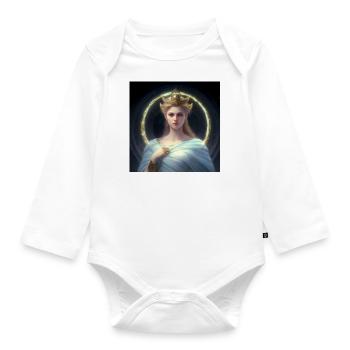 Die himmlische Aphrodite - Baby Bio-Langarm-Body - Weiß - Vorne