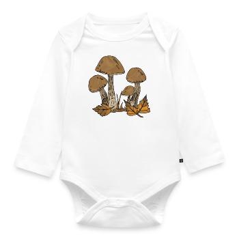 Fungi - Organic Longsleeve Baby Bodysuit - white - Front