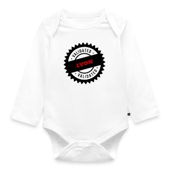 LYON Stadt - Baby Bio-Langarm-Body - Weiß - Vorne