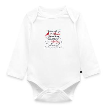 Christmas with you in Heaven Cardinal - Organic Longsleeve Baby Bodysuit - white - Front