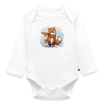 Foxy Winter - Body Bébé bio manches longues - blanc - Devant