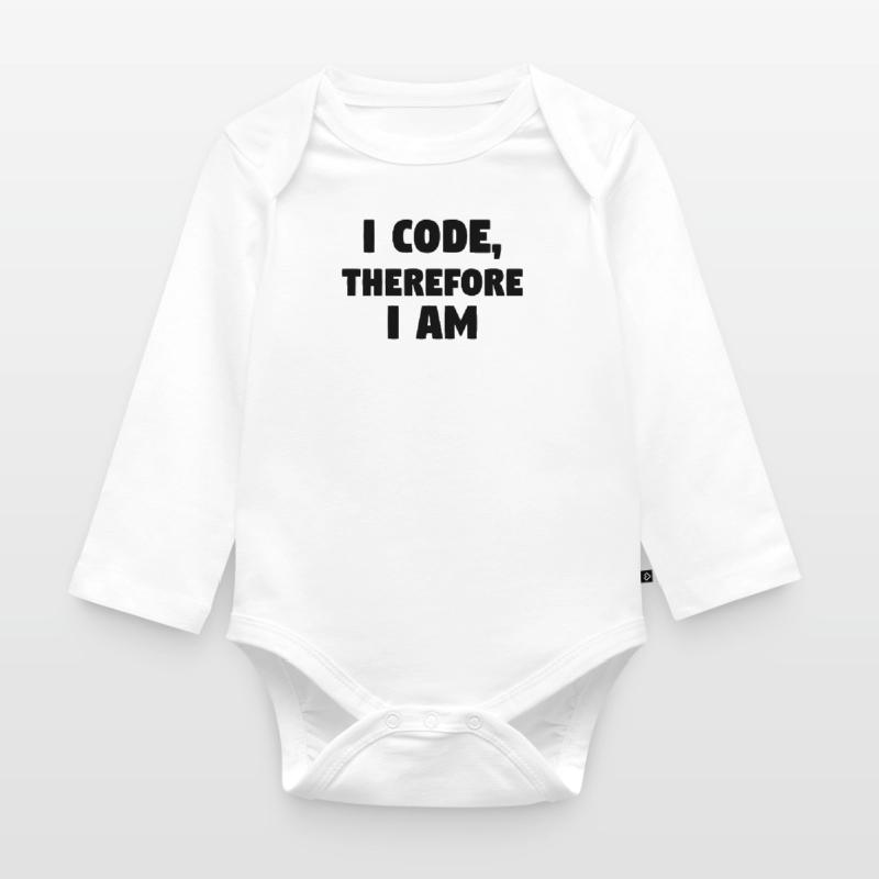 I Code, Therefore I Am! #ProgrammingLife Baby Bio-Langarm-Body