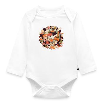Sushi Love: Tempting Delicacies for Foodies - Organic Longsleeve Baby Bodysuit - white - Front