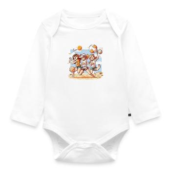 Serve and Beach - Organic Longsleeve Baby Bodysuit - white - Front