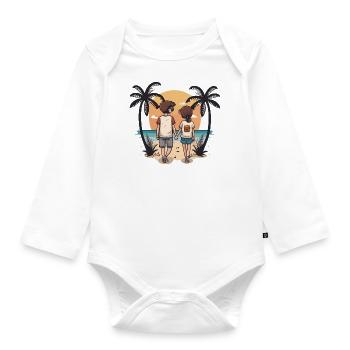 Romantischer Kurzurlaub - Baby Bio-Langarm-Body - Weiß - Vorne