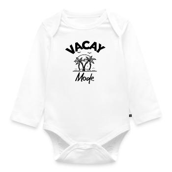 Vacay Mode - Body Bébé bio manches longues - blanc - Devant