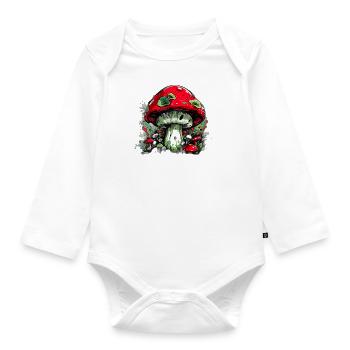 Pilz Liebe - Baby Bio-Langarm-Body - Weiß - Vorne