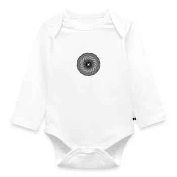 Kreis Illusion - Baby Bio-Langarm-Body - Weiß - Vorne