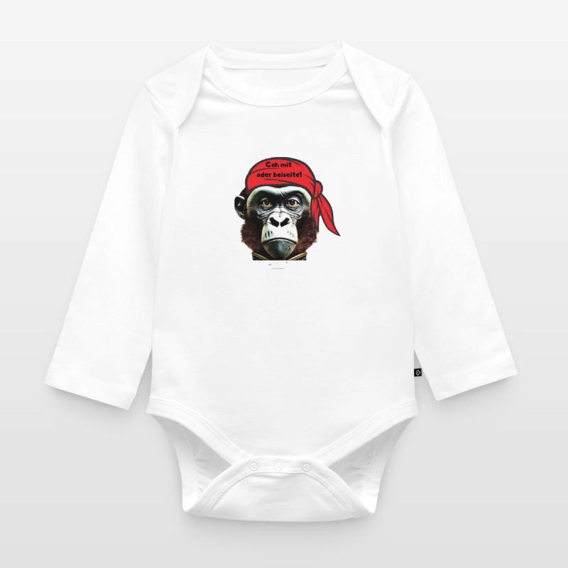 Geh mit oder beiseite! Baby Bio-Langarm-Body