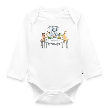 Teilen - Baby Bio-Langarm-Body - Weiß - Vorne