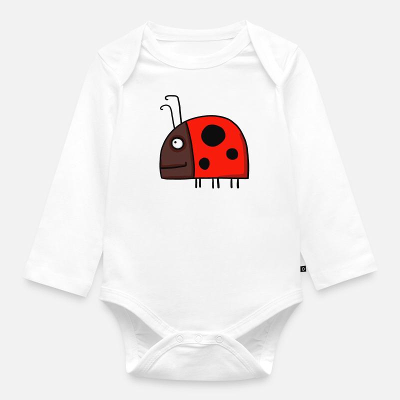 Coccinelle - Body Bébé bio manches longues - blanc